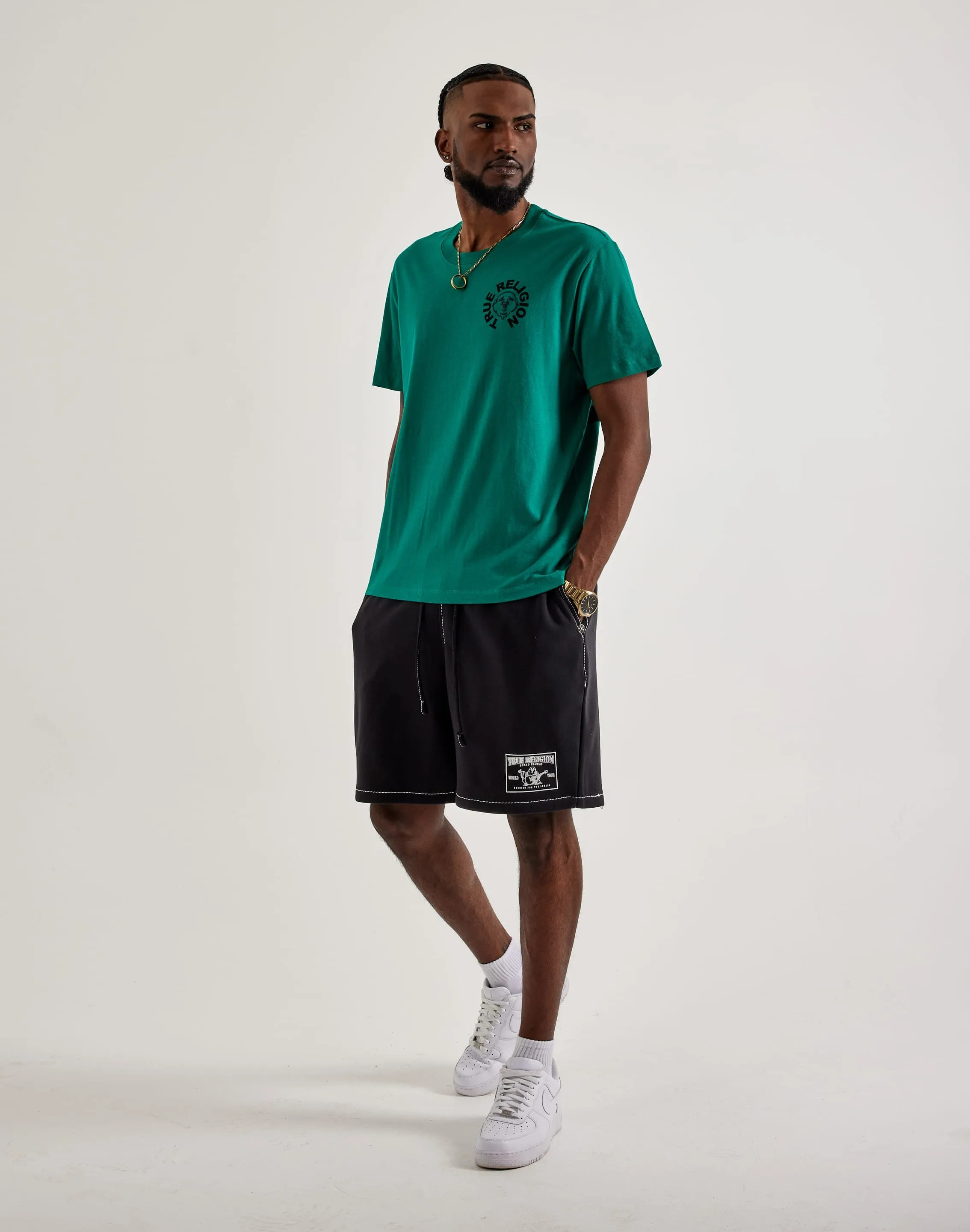 True Religion Big-T Sweat Shorts