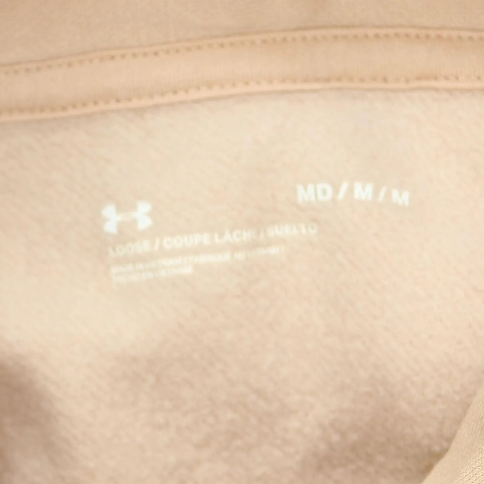 Under Armour Womens Fleece Cowl Neck Loose Fit Crop Sweatshirt Dusty Pink M