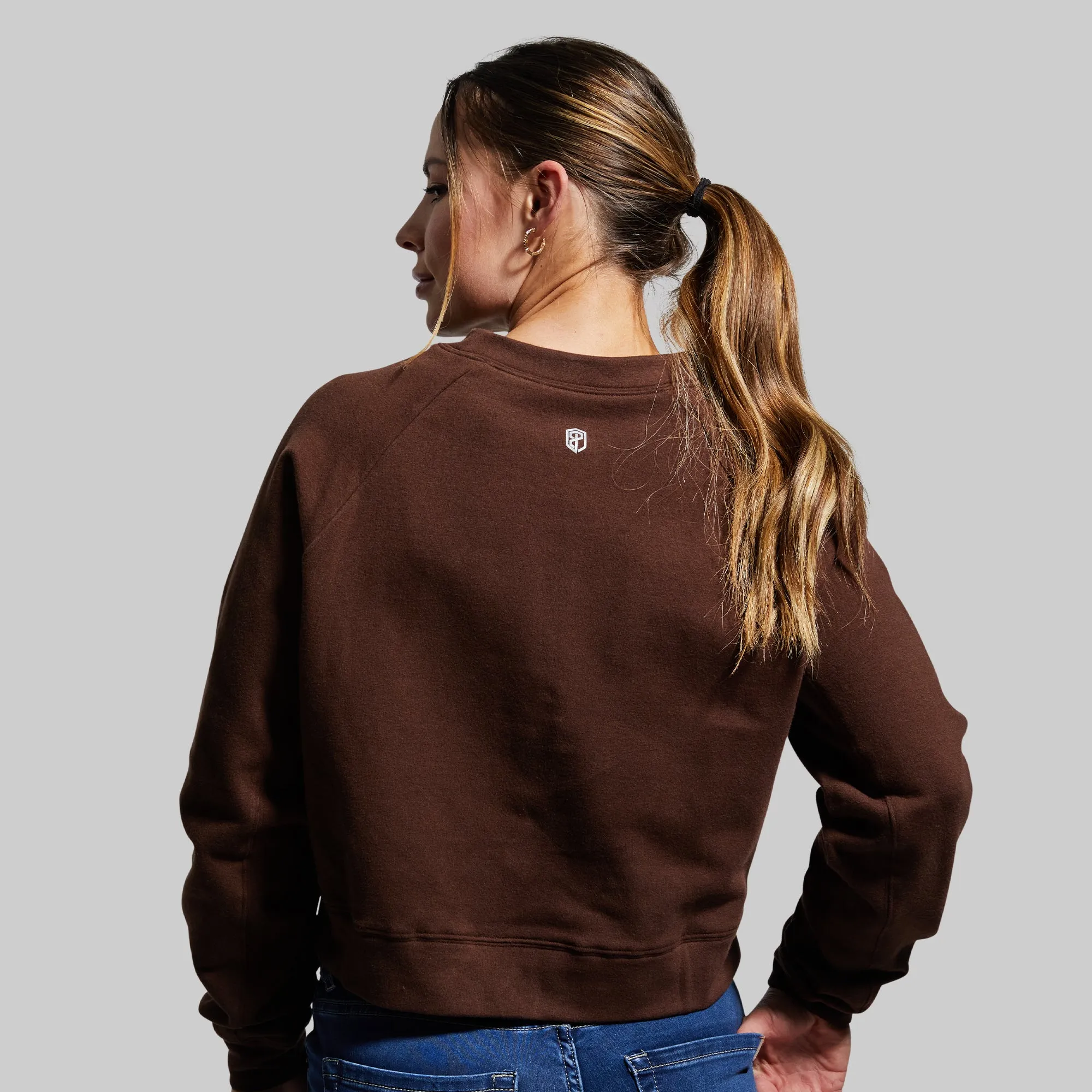 Unmatched Cropped Crew Sweatshirt (Chicory)