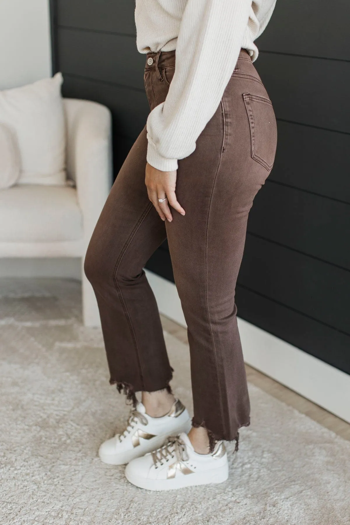 Vervet Cropped Flare Jeans- Frankie Wash