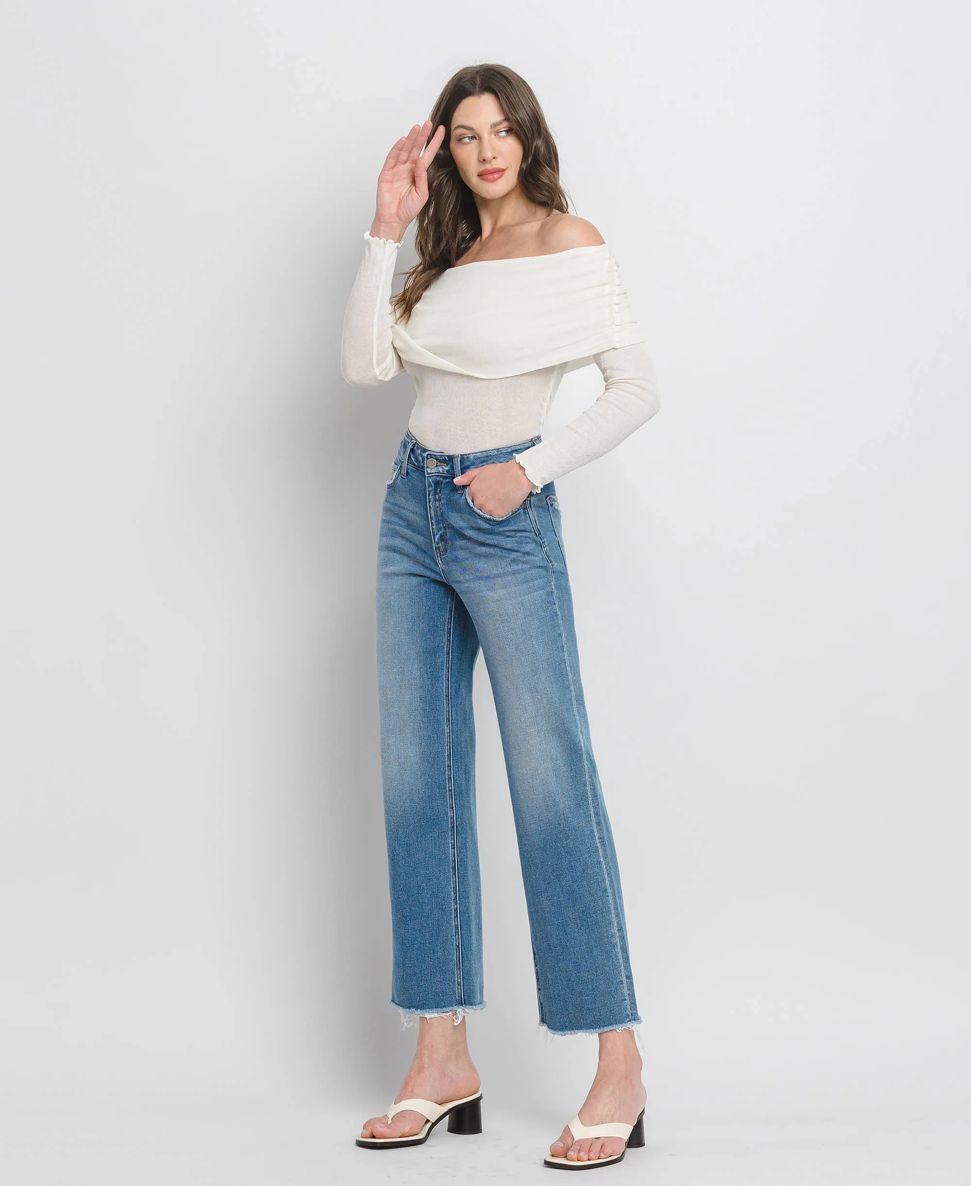 Vervet Cropped High Rise Dad Jeans - FINAL SALE