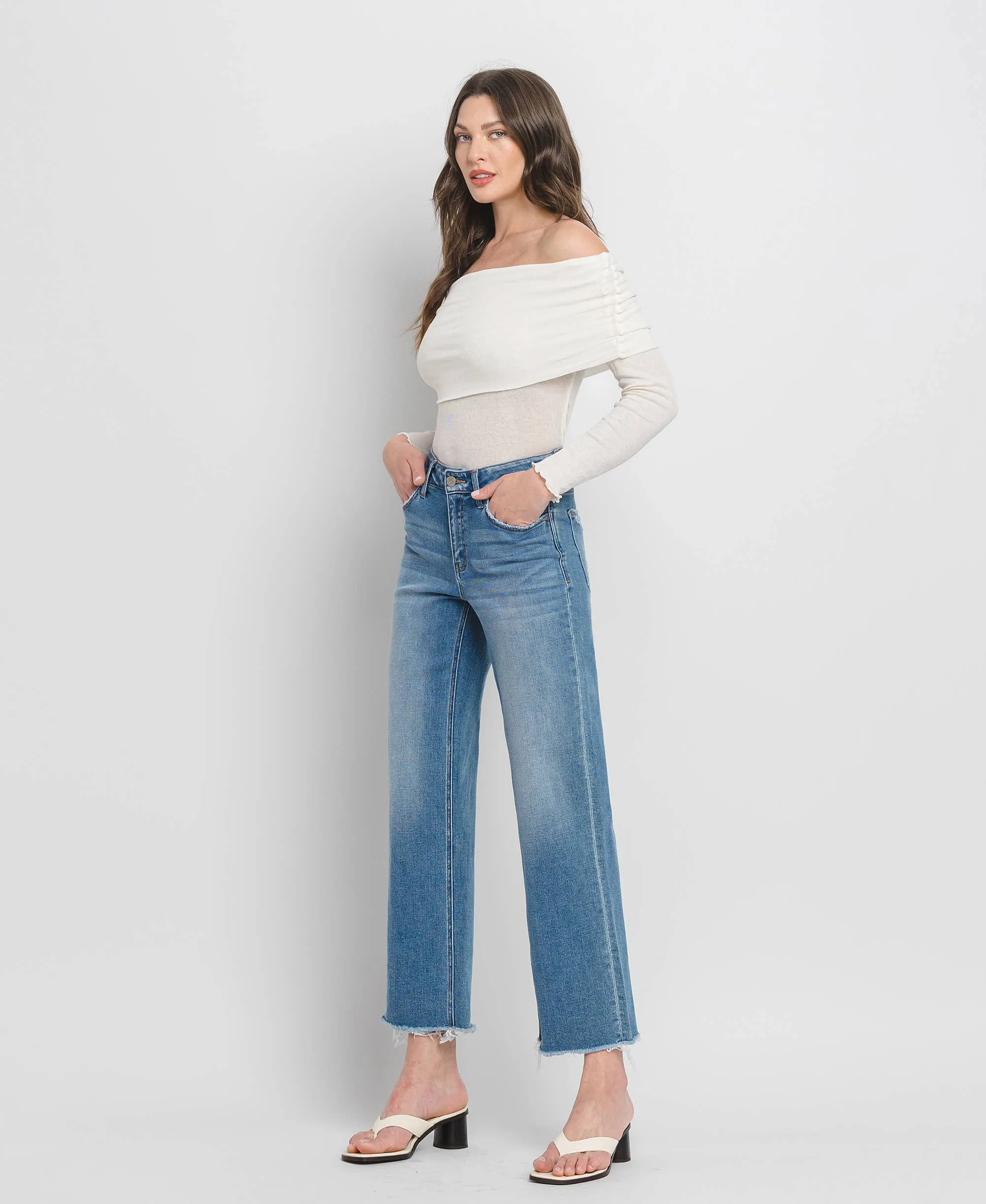 Vervet Cropped High Rise Dad Jeans - FINAL SALE