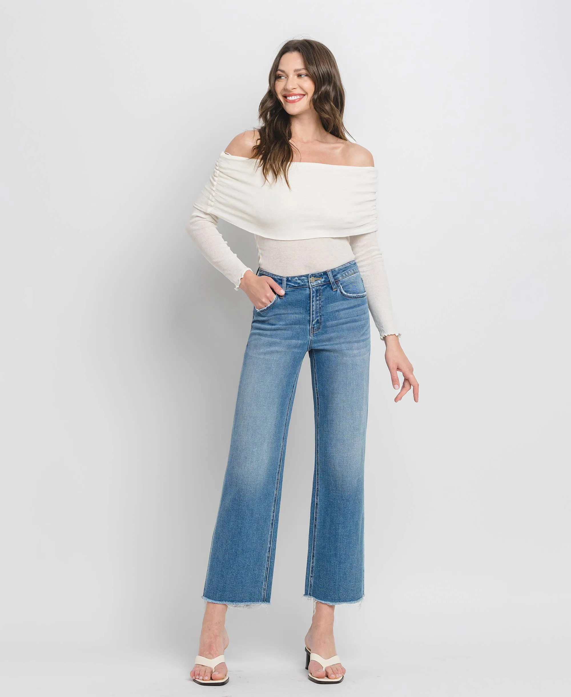 Vervet Cropped High Rise Dad Jeans - FINAL SALE