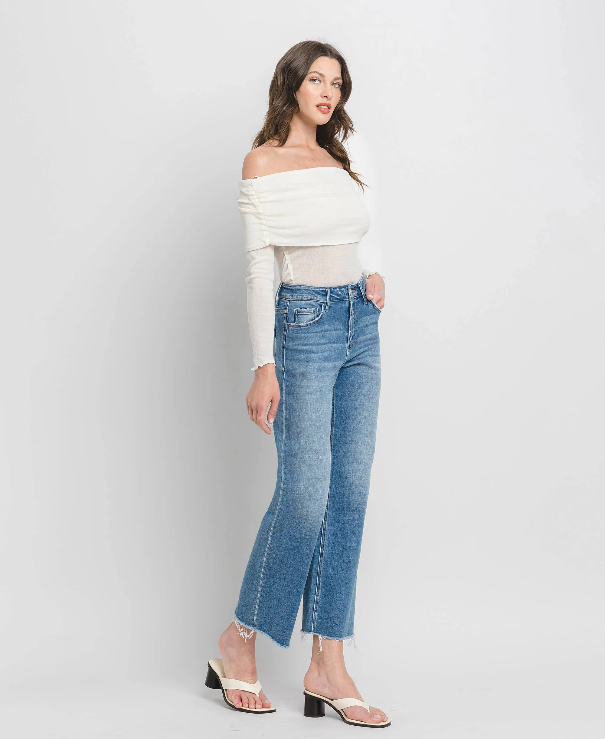 Vervet Cropped High Rise Dad Jeans - FINAL SALE