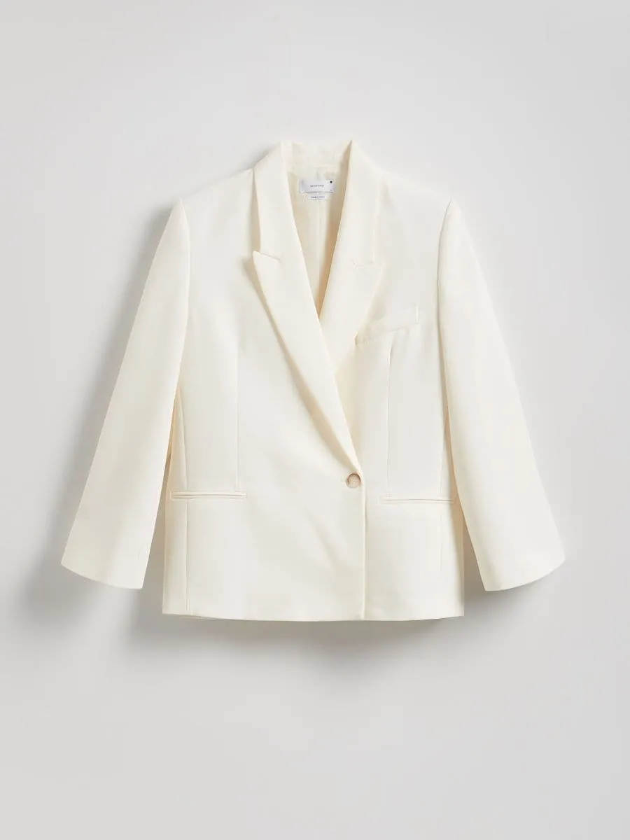 Viscose blend blazer
