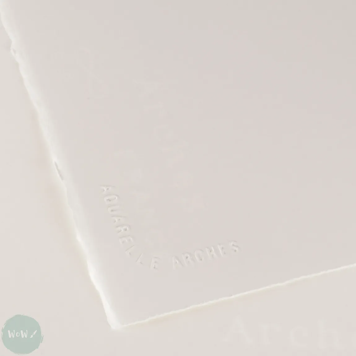 Watercolour Paper - BLOCK - ARCHES Aquarelle -  SATINE (HOT PRESSED / SMOOTH)  140 lb/ 300 gsm WHITE  10 x 25 cm, 4 x 10",