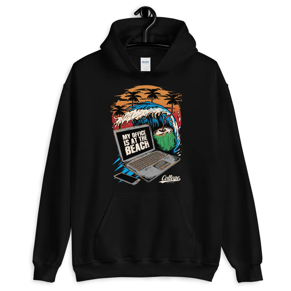 Women's Dropout Beach Hoodie (White logo)