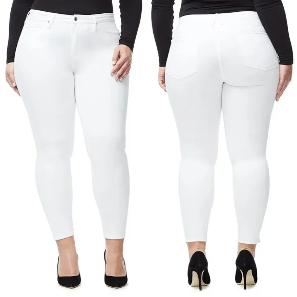 Women’s Good American Good Legs Crop White Size 16 NWT