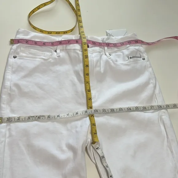 Women’s Good American Good Legs Crop White Size 16 NWT