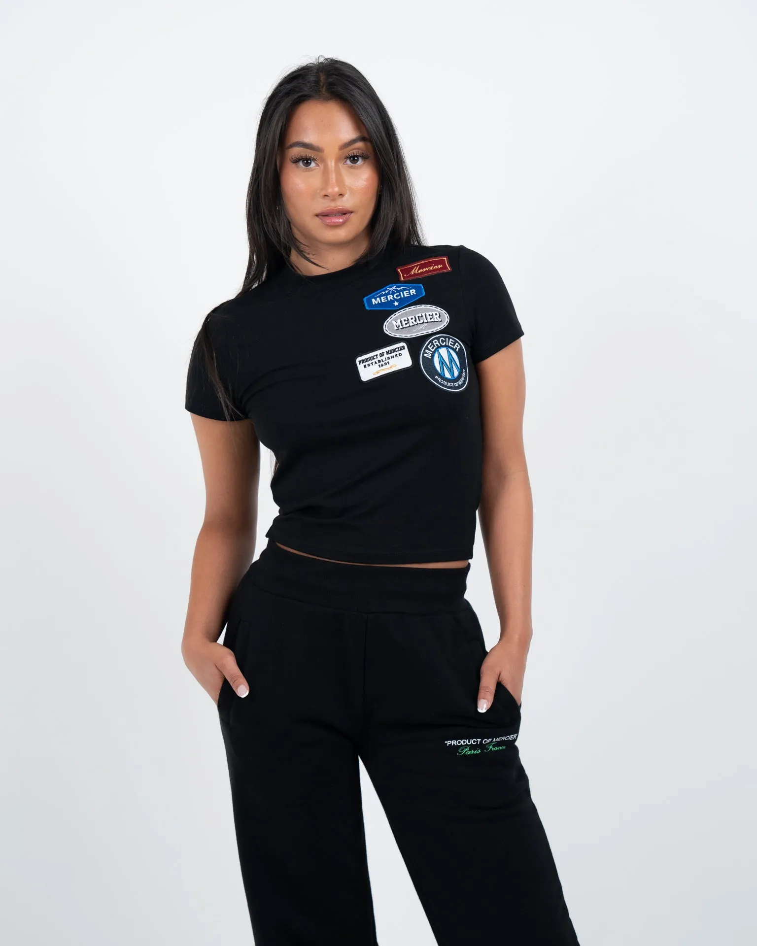 Womens Mercier Black Fitted OG T-Shirt