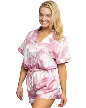 Women's Short Tie Dye Pajama Set Monogram