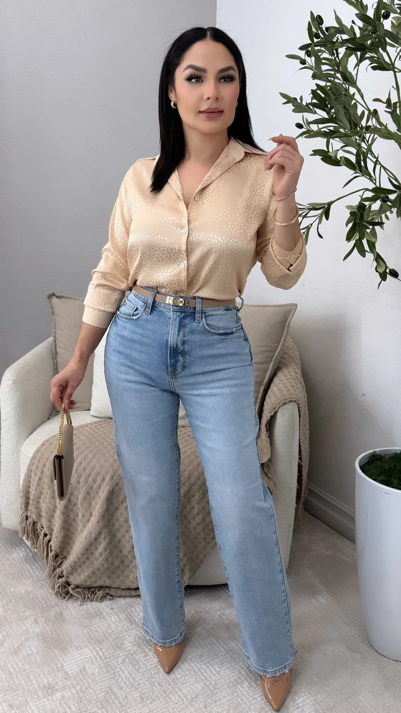 WV18789RS-LT SUPER HIGH RISE DAD JEANS