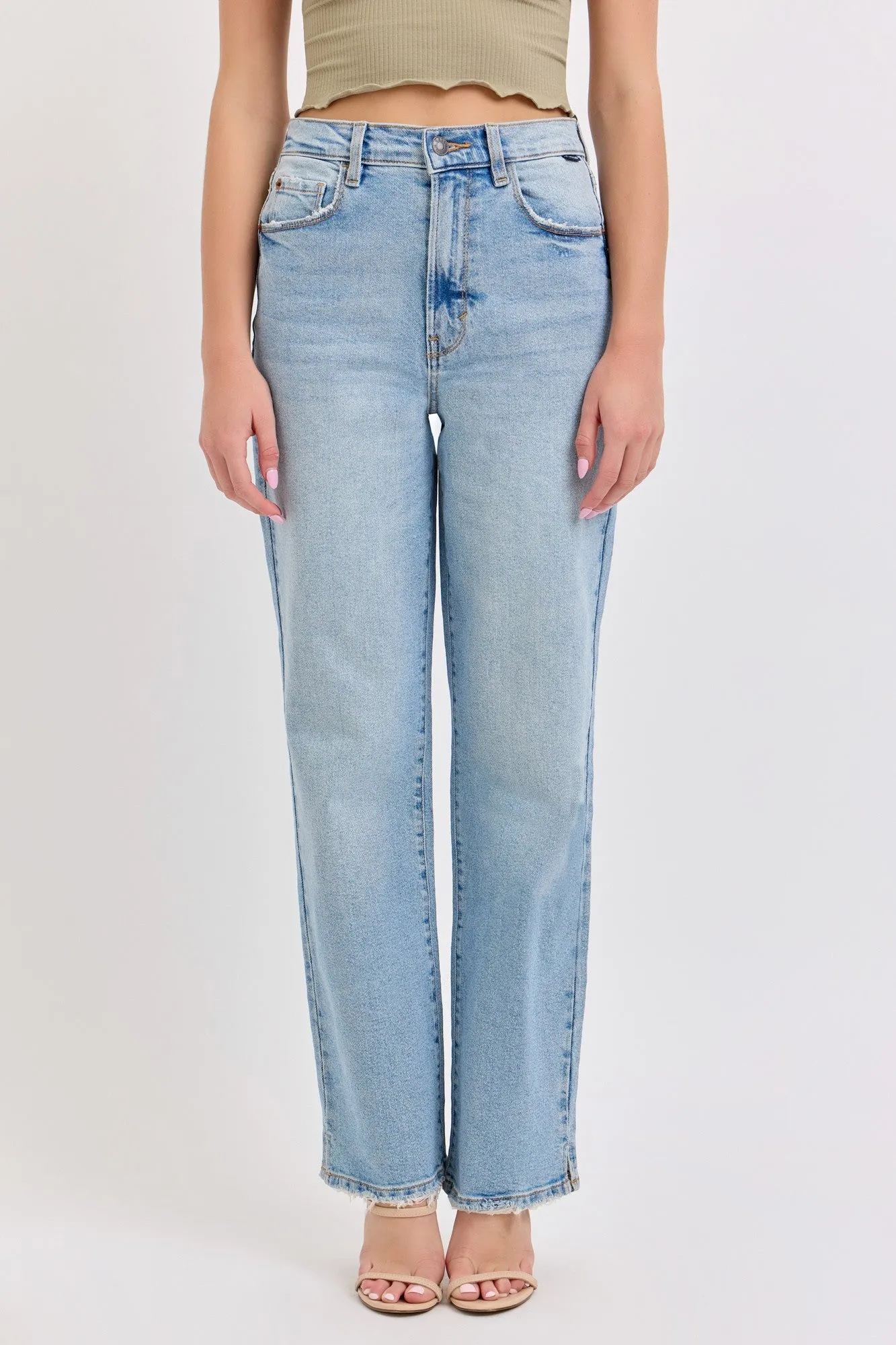 WV18789RS-LT SUPER HIGH RISE DAD JEANS