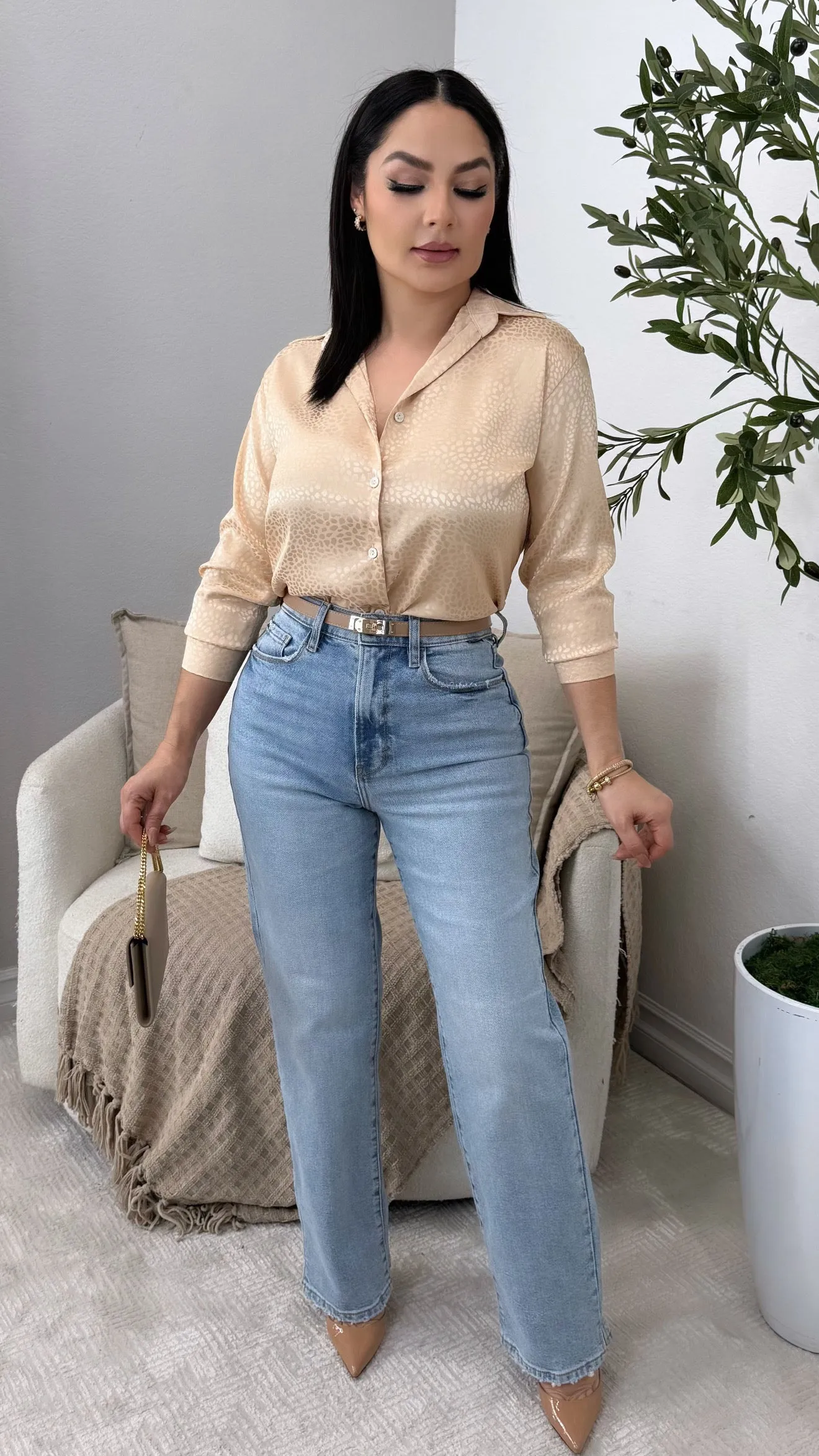 WV18789RS-LT SUPER HIGH RISE DAD JEANS