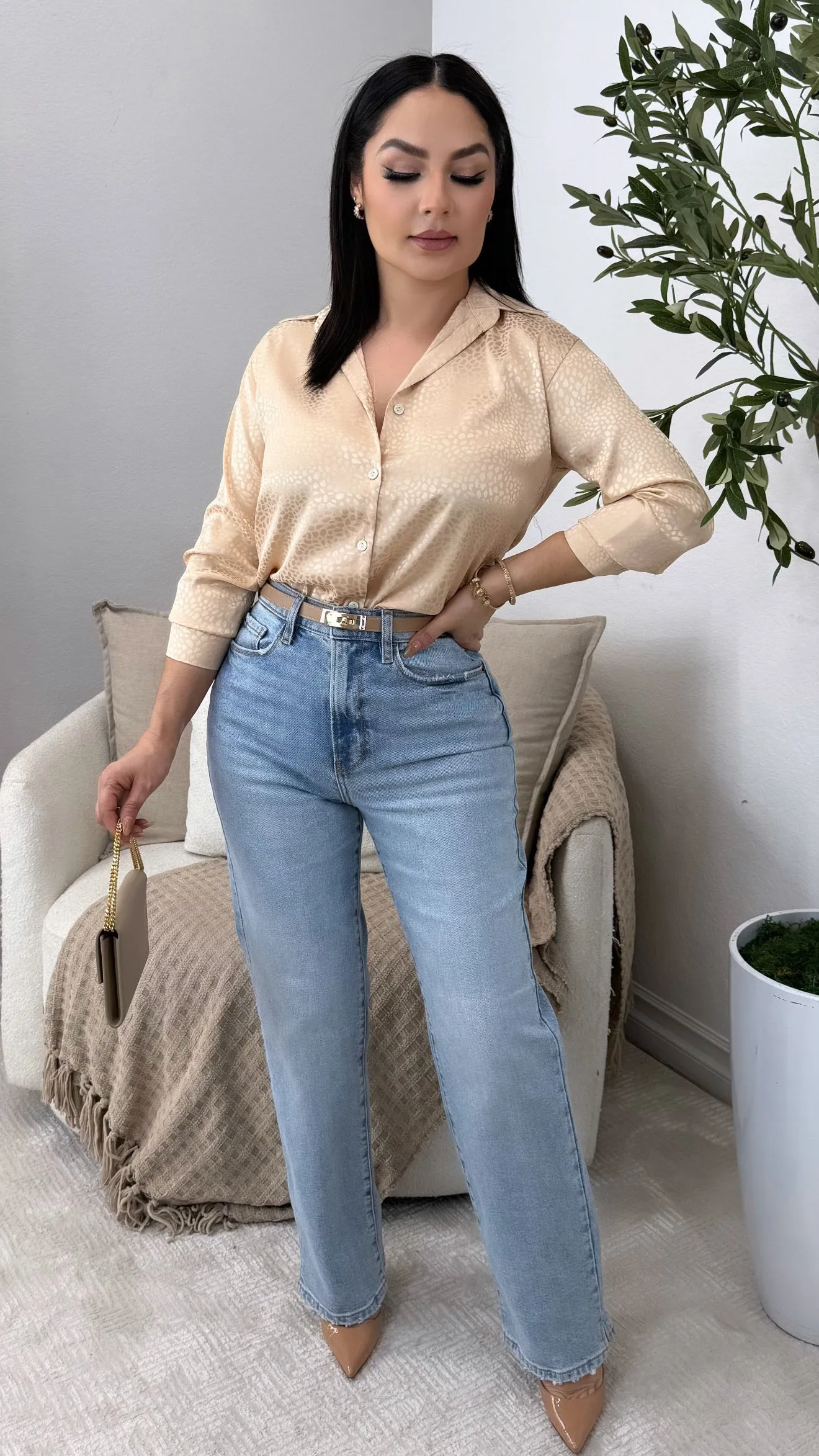 WV18789RS-LT SUPER HIGH RISE DAD JEANS