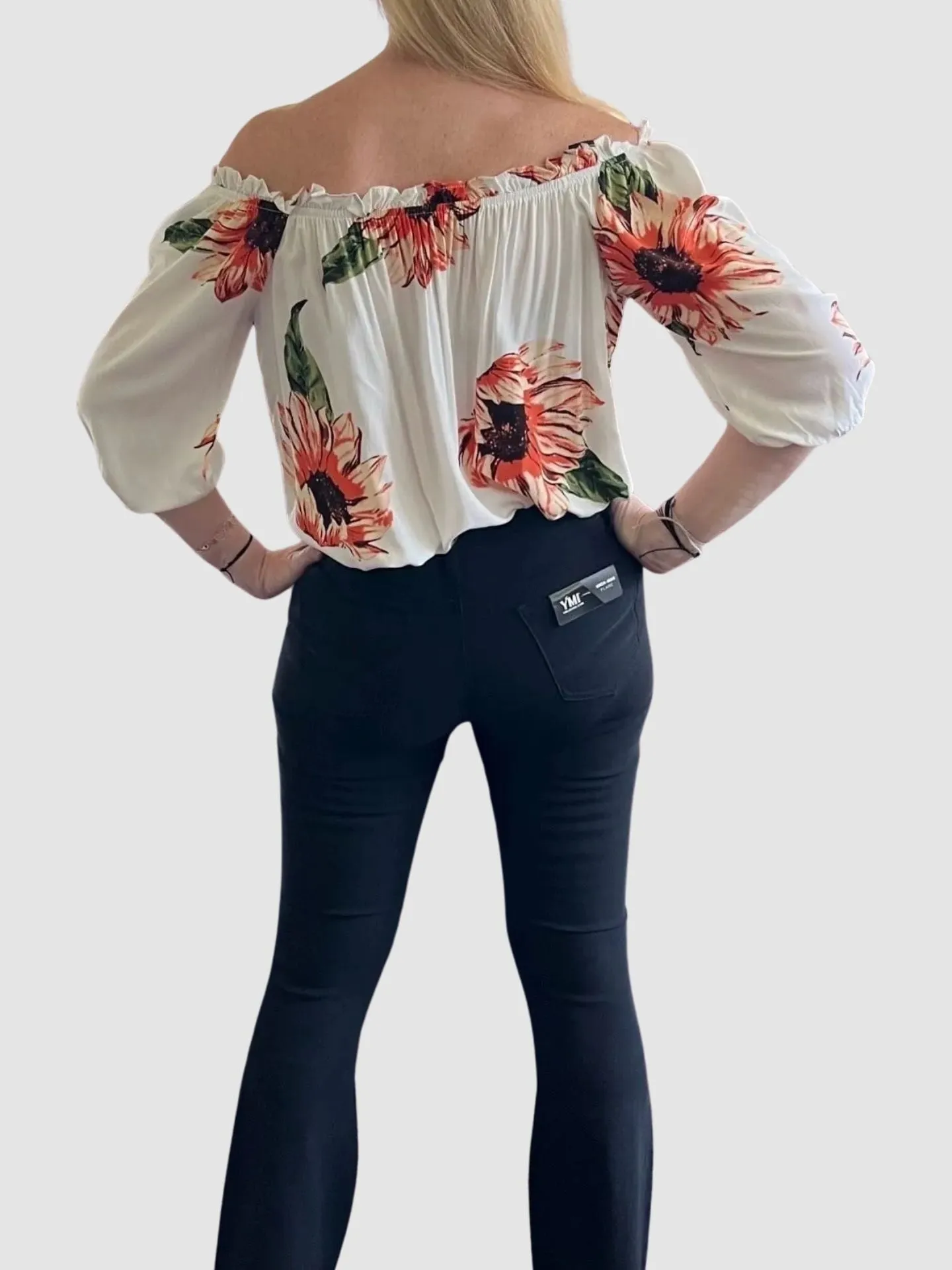 YMI Jr. Hyperstretch Forever Color High Rise Flare Black - The Total Babe Pant
